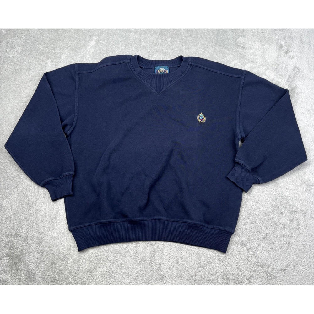 Vintage Jantzen Golf Crewneck Sweater Blue Sweatshirt‎ Men's XL 80's Preppy